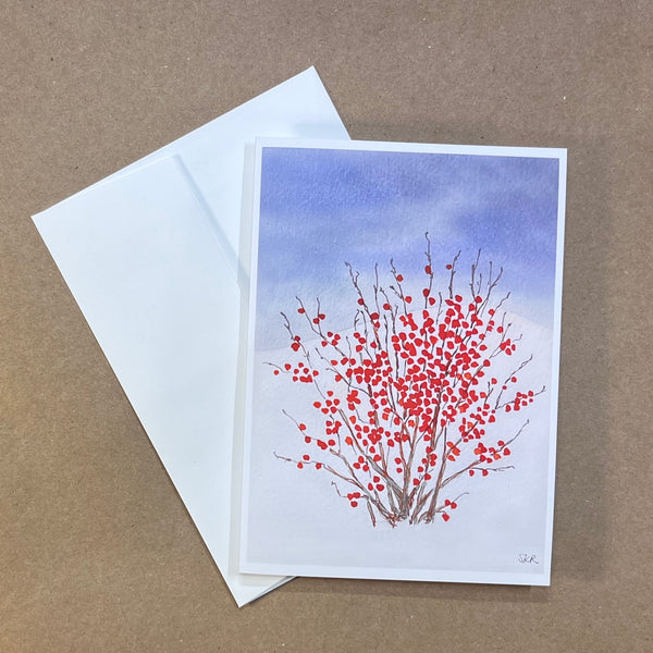 Winterberry in snow